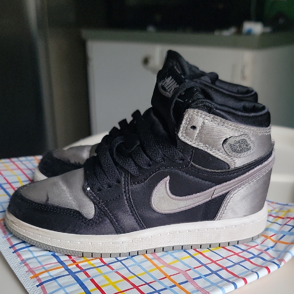 Nike Air Jordan High-Top Sneakers in Black and Silver
